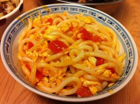番茄鸡蛋乌冬面